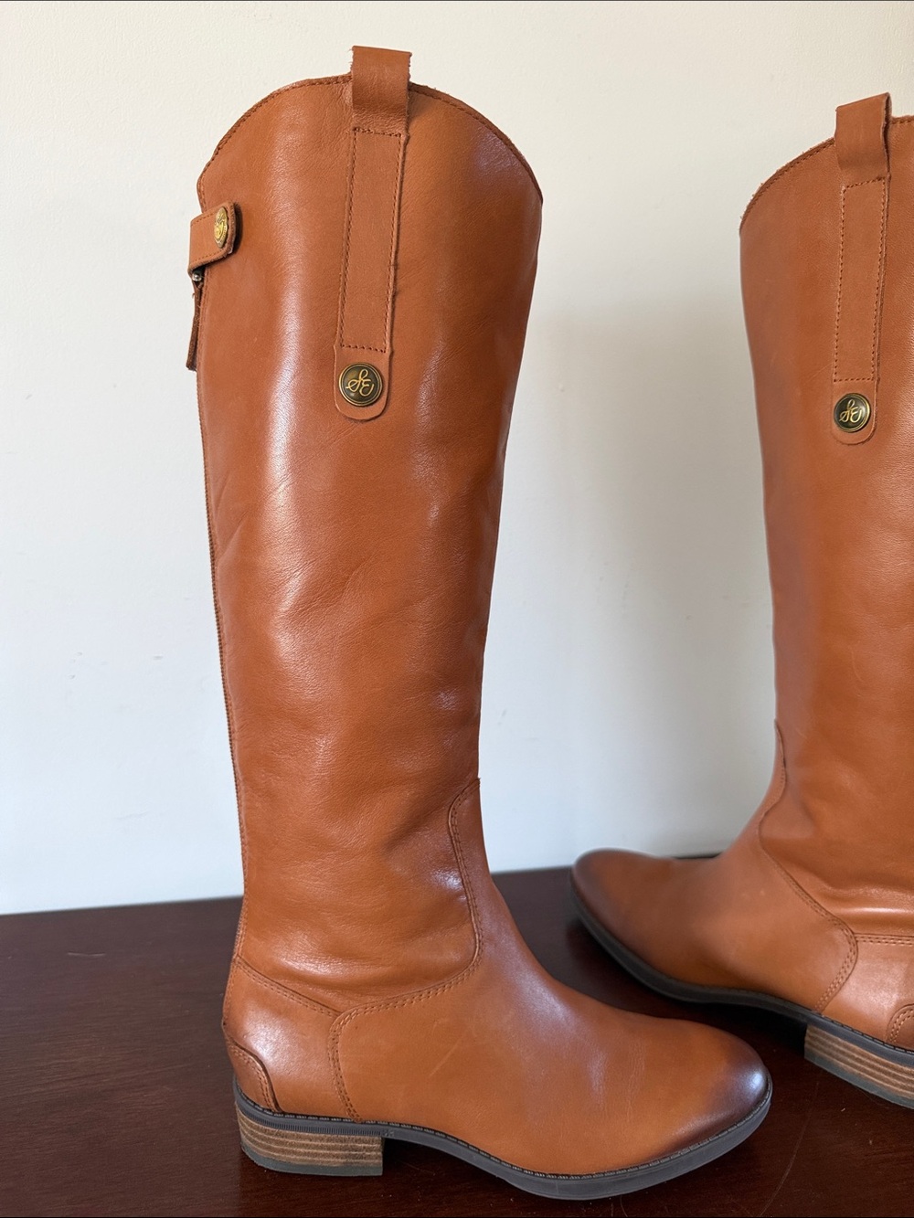 Sam Edelman Penny Riding Boots Equestrian Whiskey Leather US 6 Timeless Classic - Picture 5 of 16